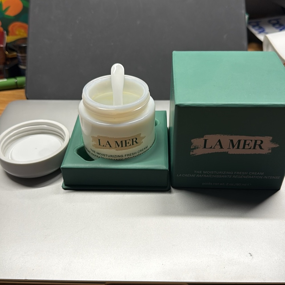 La Mer The Moisturizing Fresh Cream - Empty Jar & Elegant Green Packaging